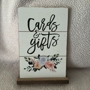 Cards and gift sign for bday or wedding